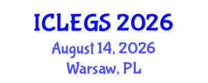 International Conference on e-Learning, e-education and e-Government Systems (ICLEGS) August 14, 2026 - Warsaw, Poland International Conference on e-Learning, e-education and e-Government Systems (ICLEGS) August 14, 2026 - Warsaw, Poland