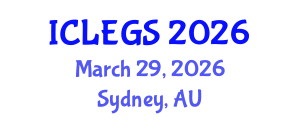 International Conference on e-Learning, e-education and e-Government Systems (ICLEGS) March 29, 2026 - Sydney, Australia