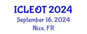 International Conference on e-Learning e-Education and Online Training (ICLEOT) September 16, 2024 - Nice, France