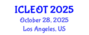 International Conference on e-Learning e-Education and Online Training (ICLEOT) October 28, 2025 - Los Angeles, United States
