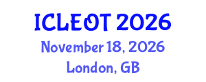 International Conference on e-Learning e-Education and Online Training (ICLEOT) November 18, 2026 - London, United Kingdom