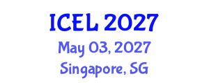 International Conference on e-Learning (ICEL) May 03, 2027 - Singapore, Singapore International Conference on e-Learning (ICEL) May 03, 2027 - Singapore, Singapore