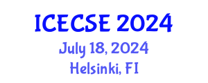 International Conference on Early Childhood and Science Education (ICECSE) July 18, 2024 - Helsinki, Finland