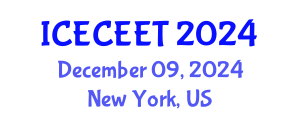 International Conference on Early Childhood Education and Education Technologies (ICECEET) December 09, 2024 - New York, United States