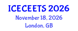 International Conference on Early Childhood Education and Effective Teaching Systems (ICECEETS) November 18, 2026 - London, United Kingdom