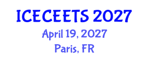 International Conference on Early Childhood Education and Effective Teaching Systems (ICECEETS) April 19, 2027 - Paris, France International Conference on Early Childhood Education and Effective Teaching Systems (ICECEETS) April 19, 2027 - Paris, France