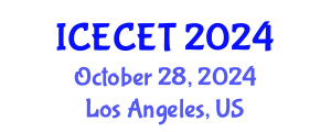 International Conference on Early Childhood Education and Teaching (ICECET) October 28, 2024 - Los Angeles, United States