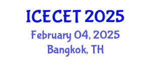 International Conference on Early Childhood Education and Teaching (ICECET) February 04, 2025 - Bangkok, Thailand