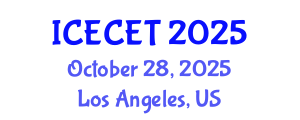 International Conference on Early Childhood Education and Teaching (ICECET) October 28, 2025 - Los Angeles, United States