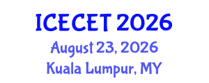 International Conference on Early Childhood Education and Teaching (ICECET) August 23, 2026 - Kuala Lumpur, Malaysia