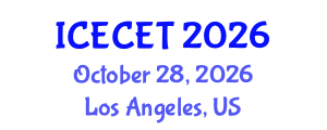 International Conference on Early Childhood Education and Teaching (ICECET) October 28, 2026 - Los Angeles, United States