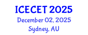 International Conference on Early Childhood Education and Teaching Systems (ICECET) December 02, 2025 - Sydney, Australia