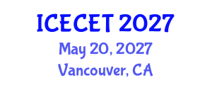 International Conference on Early Childhood Education and Teaching Systems (ICECET) May 20, 2027 - Vancouver, Canada International Conference on Early Childhood Education and Teaching Systems (ICECET) May 20, 2027 - Vancouver, Canada