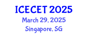 International Conference on Early Childhood Education and Technology (ICECET) March 29, 2025 - Singapore, Singapore