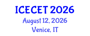 International Conference on Early Childhood Education and Technology (ICECET) August 12, 2026 - Venice, Italy