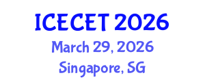 International Conference on Early Childhood Education and Technology (ICECET) March 29, 2026 - Singapore, Singapore