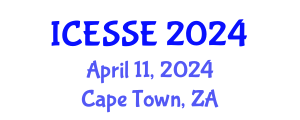 International Conference on Earth and Space Sciences and Engineering (ICESSE) April 11, 2024 - Cape Town, South Africa