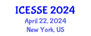 International Conference on Earth and Space Sciences and Engineering (ICESSE) April 22, 2024 - New York, United States