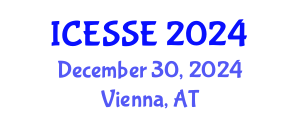 International Conference on Earth and Space Sciences and Engineering (ICESSE) December 30, 2024 - Vienna, Austria