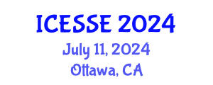 International Conference on Earth and Space Sciences and Engineering (ICESSE) July 11, 2024 - Ottawa, Canada