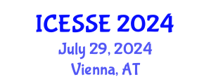 International Conference on Earth and Space Sciences and Engineering (ICESSE) July 29, 2024 - Vienna, Austria