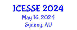 International Conference on Earth and Space Sciences and Engineering (ICESSE) May 16, 2024 - Sydney, Australia