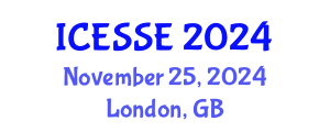 International Conference on Earth and Space Sciences and Engineering (ICESSE) November 25, 2024 - London, United Kingdom