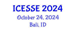 International Conference on Earth and Space Sciences and Engineering (ICESSE) October 24, 2024 - Bali, Indonesia