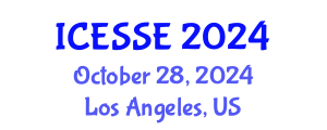 International Conference on Earth and Space Sciences and Engineering (ICESSE) October 28, 2024 - Los Angeles, United States