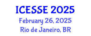 International Conference on Earth and Space Sciences and Engineering (ICESSE) February 26, 2025 - Rio de Janeiro, Brazil