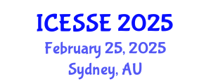 International Conference on Earth and Space Sciences and Engineering (ICESSE) February 25, 2025 - Sydney, Australia