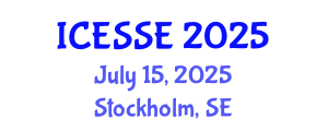 International Conference on Earth and Space Sciences and Engineering (ICESSE) July 15, 2025 - Stockholm, Sweden