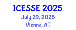 International Conference on Earth and Space Sciences and Engineering (ICESSE) July 29, 2025 - Vienna, Austria