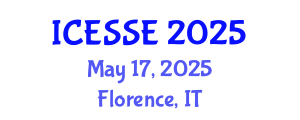 International Conference on Earth and Space Sciences and Engineering (ICESSE) May 17, 2025 - Florence, Italy