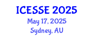 International Conference on Earth and Space Sciences and Engineering (ICESSE) May 17, 2025 - Sydney, Australia
