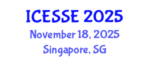 International Conference on Earth and Space Sciences and Engineering (ICESSE) November 18, 2025 - Singapore, Singapore