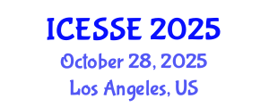 International Conference on Earth and Space Sciences and Engineering (ICESSE) October 28, 2025 - Los Angeles, United States