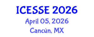 International Conference on Earth and Space Sciences and Engineering (ICESSE) April 05, 2026 - Cancún, Mexico