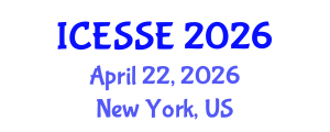 International Conference on Earth and Space Sciences and Engineering (ICESSE) April 22, 2026 - New York, United States