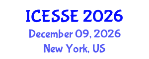 International Conference on Earth and Space Sciences and Engineering (ICESSE) December 09, 2026 - New York, United States