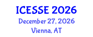 International Conference on Earth and Space Sciences and Engineering (ICESSE) December 27, 2026 - Vienna, Austria