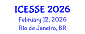 International Conference on Earth and Space Sciences and Engineering (ICESSE) February 12, 2026 - Rio de Janeiro, Brazil International Conference on Earth and Space Sciences and Engineering (ICESSE) February 12, 2026 - Rio de Janeiro, Brazil