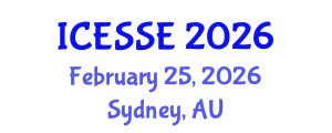 International Conference on Earth and Space Sciences and Engineering (ICESSE) February 25, 2026 - Sydney, Australia
