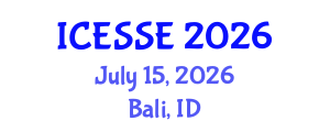 International Conference on Earth and Space Sciences and Engineering (ICESSE) July 15, 2026 - Bali, Indonesia