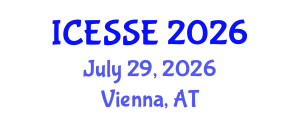 International Conference on Earth and Space Sciences and Engineering (ICESSE) July 29, 2026 - Vienna, Austria