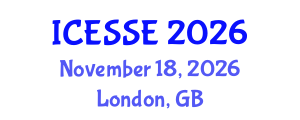 International Conference on Earth and Space Sciences and Engineering (ICESSE) November 18, 2026 - London, United Kingdom