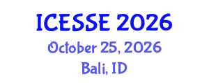 International Conference on Earth and Space Sciences and Engineering (ICESSE) October 25, 2026 - Bali, Indonesia