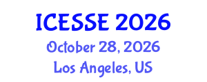 International Conference on Earth and Space Sciences and Engineering (ICESSE) October 28, 2026 - Los Angeles, United States