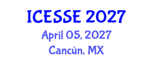 International Conference on Earth and Space Sciences and Engineering (ICESSE) April 05, 2027 - Cancún, Mexico International Conference on Earth and Space Sciences and Engineering (ICESSE) April 05, 2027 - Cancún, Mexico