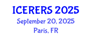 International Conference on Earth Resources and Environmental Remote Sensing (ICERERS) September 20, 2025 - Paris, France